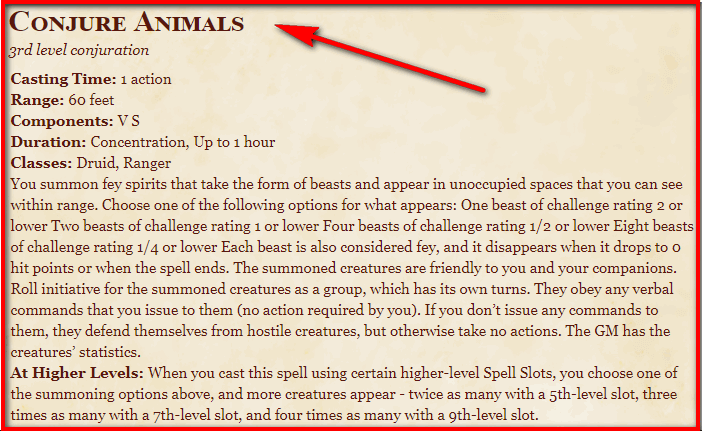 best conjure animals 5e