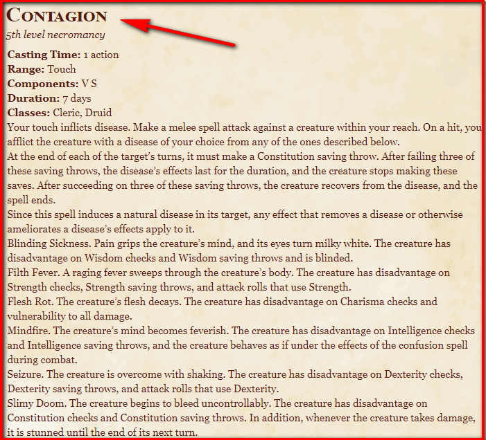 Contagion 5e