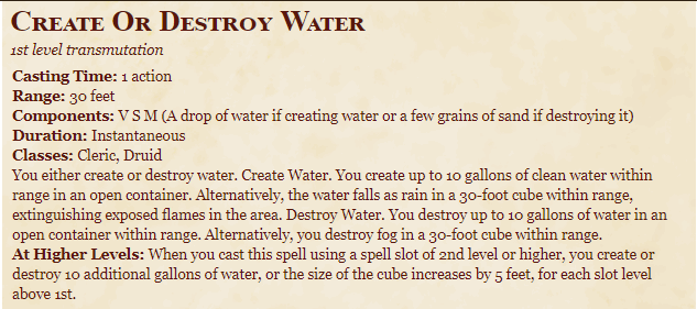 Create or Destroy 5e