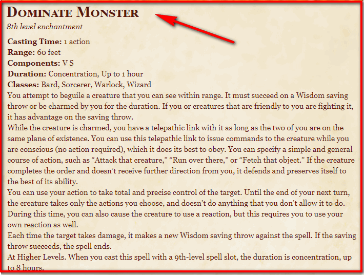 d&d monsters 5e