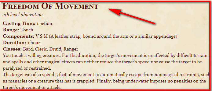 Freedom of Movement 5e