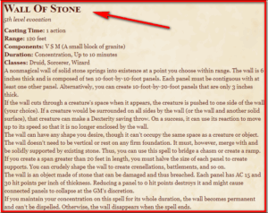 Wall Of Stone D D 5th Edition D D 5e Character Sheets   Wall Of Stone 5e 300x238 